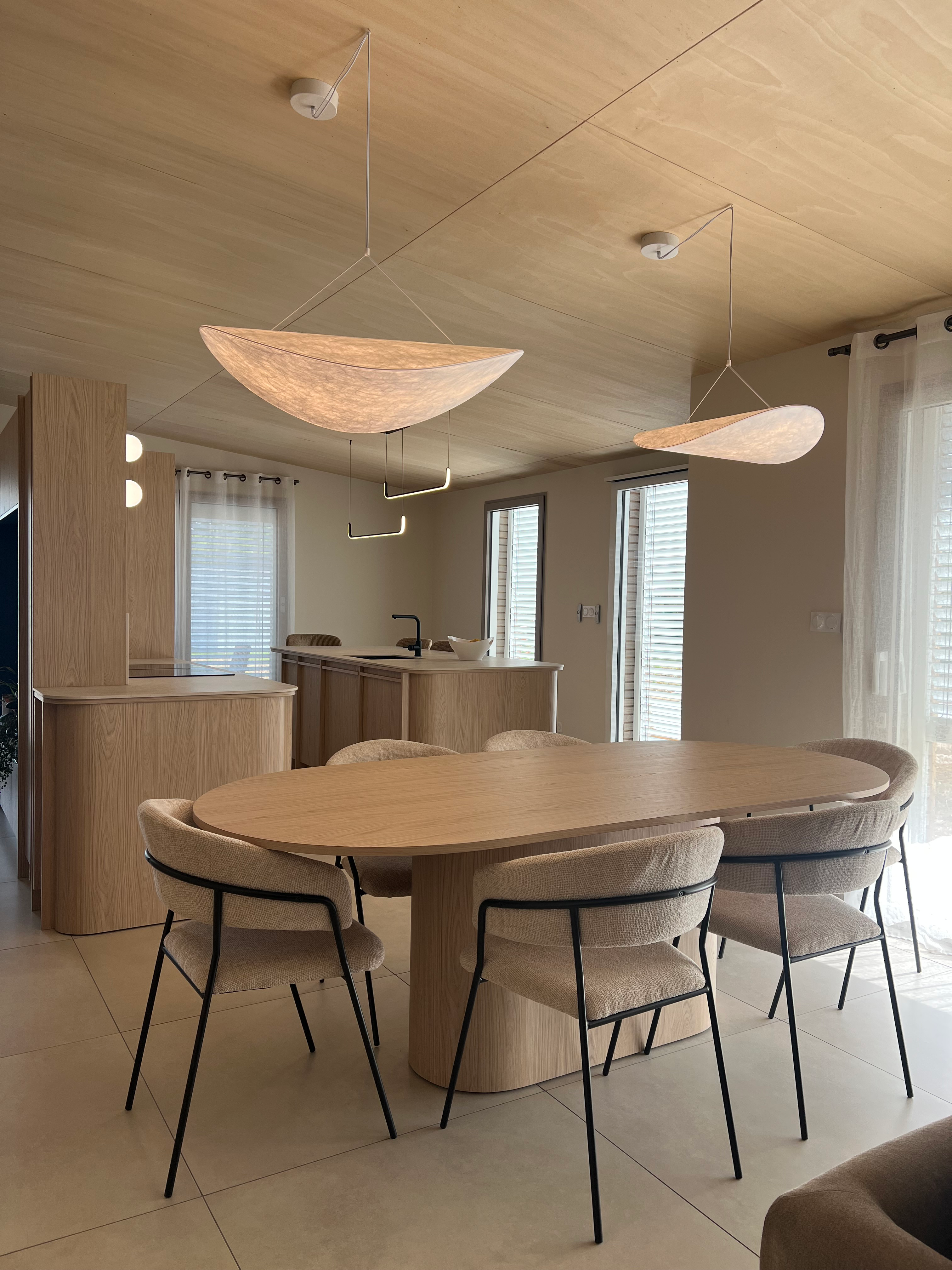 Cuisine sur-mesure en bois clair -Thénezay (79)